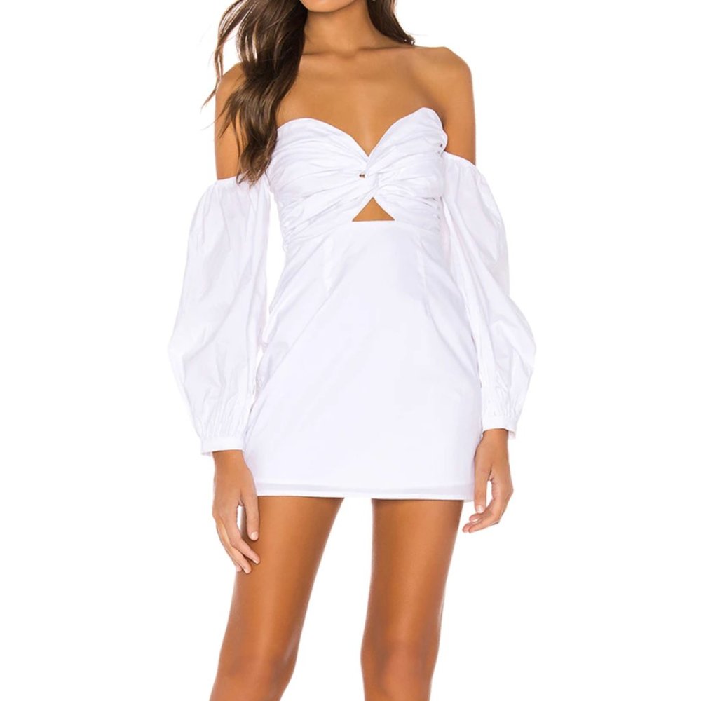 Superdown Flynn Ruched Sleeve Dress